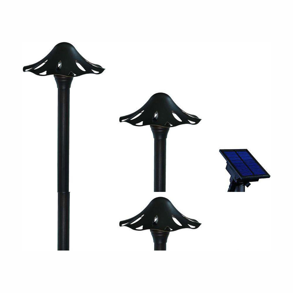 Hampton Bay Solar Oil Rubbed Bronze Outdoor Integrated LED Mushroom