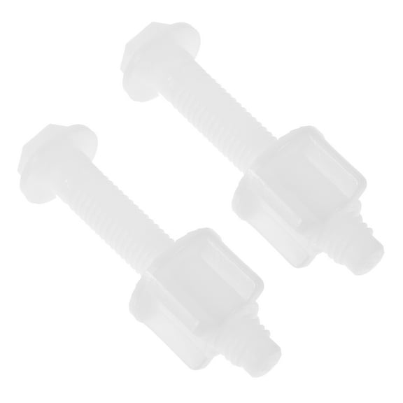 UPOUART 2Pcs White Toilet Cover Screws Plastic Durable Toilet Seat Hardware for Bathroom and Hotel Use
