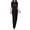 Black, variant on Wdgfv Womens Sequin Jumpsuits Short Sleeve Round Neck Backless Romper Shiny Overalls Pants Black XXL