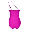 thumbnail image 6 of Women's 1 Piece Swimsuit Women's Slanted Shoulder Hollow 1 Piece Swimsuit Hot Pink S, 6 of 8
