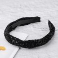 thumbnail image 6 of Unique Bargains 1 Pc Sequins Weave Headbands for Women Black, 6 of 6