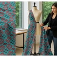 thumbnail image 5 of Soimoi Green Cotton Poplin Fabric Maroon Paisley Print Fabric by the Yard 56 Inch Wide, 5 of 7