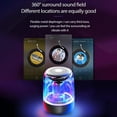 thumbnail image 3 of Portable Bluetooth-compatible Speaker  12-Hour Battery  Transparent Design  LED Lights  6D Stereo  Intelligent Noise Reduction  Black, 3 of 12