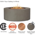 thumbnail image 5 of Real Flame Aegean 36" Round Steel Propane or Natural Gas Fire Pit Table in Mist Gray, 5 of 9