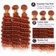thumbnail image 4 of Hair Bundles Yuksoocosh, naranja quemado, onda profunda, 45, 50, 55 cm, 4 of 8