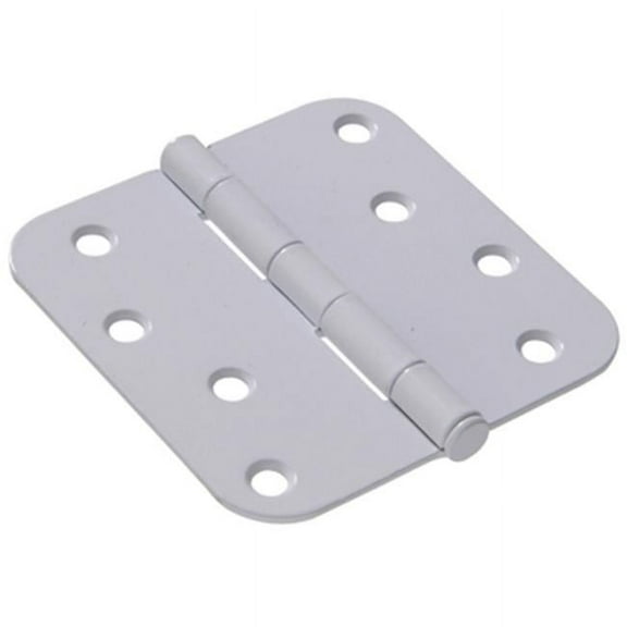 3 in. Residential Door Hinge with 0.62 in. Round Corners, White