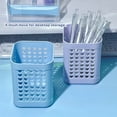 thumbnail image 6 of Desktop Pencil Holder,Plastic Pen Cups for Desk,Hollow Square Pencil Baskets,Plastic Square Pen Holder,Desktop Stationary Storage Organizer,Makeup Brush Storage Organizers for Office Home,Green, 6 of 7