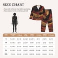 thumbnail image 2 of Salouo Lunar Mountains Golden Rivers Pattern Women's Pajamas Set Long Sleeve Button Down Sleepwear Soft Pj Lounge Sets for women 2 Piece Pjs Set with Long Pants -Large, 2 of 8