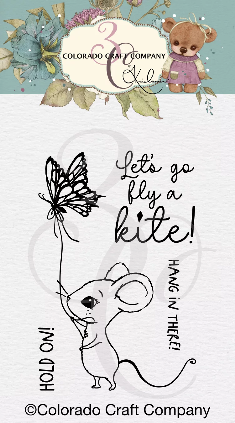 Kris LaurenFly A Kite Mini 2 x 3 Clear Stamps