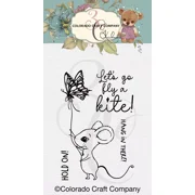 Kris Lauren~Fly A Kite Mini 2 x 3 Clear Stamps