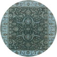 thumbnail image 1 of Ahgly Company Machine Washable Indoor Round Industrial Modern Light Black Area Rugs, 4' Round, 1 of 7