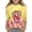 F Yellow, variant on Auroural Toddler Girl Clothes 3T Shirt 3-12Years Children's Fashion Cute Playful Print 3/4 Sleeve Round Neck Tops/shirt Yellow