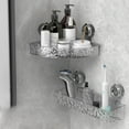 thumbnail image 2 of Bathroom Suction Cup Organizer, Moisture-Resistant Corner Shelf, Keeps Toiletries Accessible and Off Floor, 2 of 8