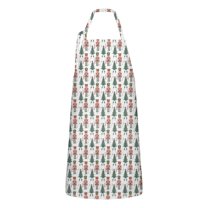 White Christmas Nutcracker Apron-Garden Aprons for Women with Pockets-Cotton Linen Waterproof Kitchen Cooking Gardening Aprons Adjustable for Kitchen,Cooking,BBQ and Salon 32"x27"