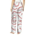 thumbnail image 3 of Xecao Baseballs Women's Straight Lounge Pajama Pants: The Epitome of Relaxed Sleepwear, 3 of 9
