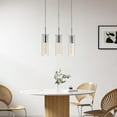 thumbnail image 2 of Simpol Home Modern 3 Lights Pendant Lights, Chromed Finished Pendant Lighting, Chandeliers with Bubble Glass for Kitchen Island, 2 of 6