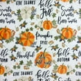 thumbnail image 4 of Serafina Home Modern Farmhouse Fall Throw Blanket: Give Thanks And Pumpkins White Accent for Sofa Couch Chair Bed Dorm For Fall And Thanksgiving, 4 of 7