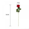 thumbnail image 2 of PENGXIANG 5 Packs 19.7 inch Wedding Rose  Single Branch Moisturizing Rose Valentine‘s Day Decorative Roses Silk Roses Flower Imitation Flowers, 2 of 9