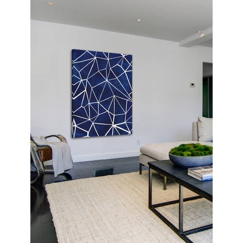 Marmont Hill "Indigo Pattern III" Painting Print on Wrapped Canvas
