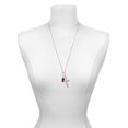 thumbnail image 3 of Delight Jewelry Silvertone Red Jalapeno Everlasting Love Engraved Cross Zoey Necklace, 28", 3 of 4