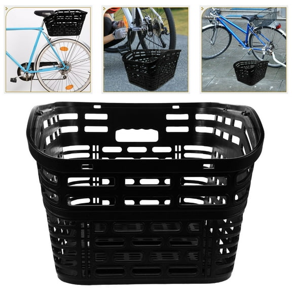OFFIGAM Lightweight Rear Bike Basket Plastic Bicycle Cargo Carrier with Spacious Storage for Daily Use