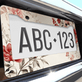 thumbnail image 6 of 1 Pcs Floral License Plate Frame, License Plate Cover for Car Decorative Parts, Aluminum License Plate Bracket Holder Rust-Proof Weather-Proof for US Standard Car, 6 of 9