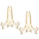 thumbnail image 1 of Soporte de Plato Decorativo de Acrílico de 5" Uxcell, Paquete de 2 Soportes de Marco para Mostrar Fotos Oro Blanco, 1 of 6