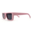 thumbnail image 3 of Womens Squared Rectangle Mod Plastic Retro Sunglasses Pink Black, 3 of 4