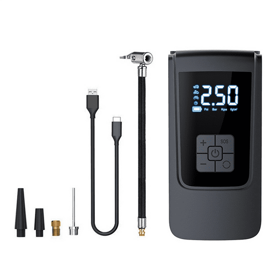 Digital Display Air Compressor Tire Inflator Cordless for Car Bicycle Tire Air Pump Portable Inflation Pump A