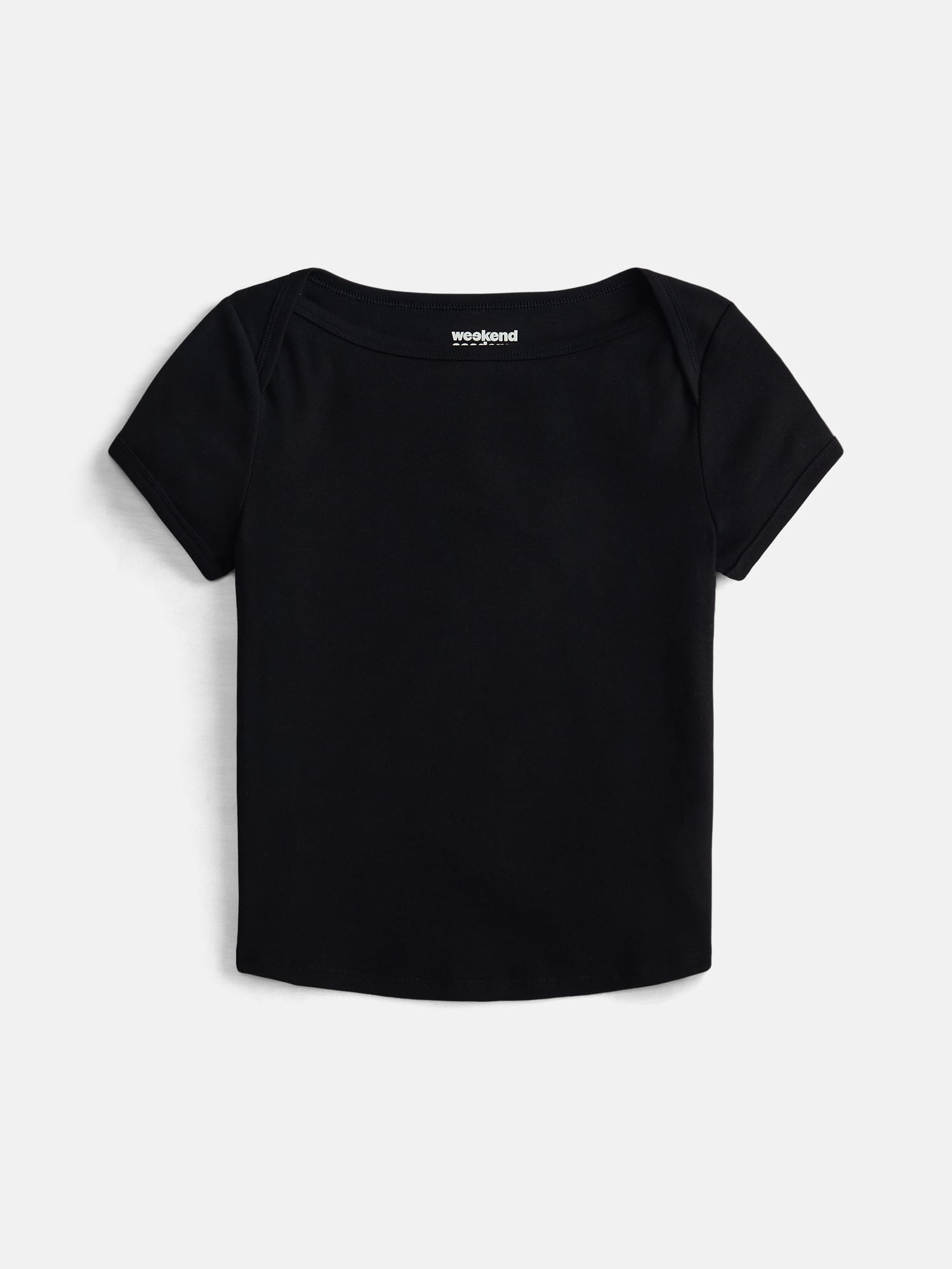 Weekend Academy Girls Boat Neck Tee with Short Sleeves, Sizes 4-18