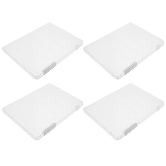 GOOHOCHY  4 Pcs Supplies Filing File Storage Box Work Office
