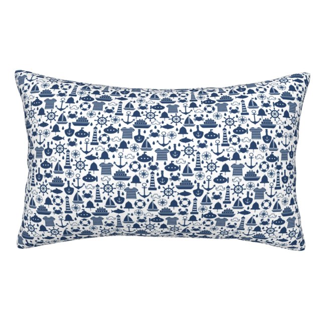 Fotbe Seaside Primary Color Funda de Almohada Decorativa Estilo Occidental, Lujo en Algodón, Fundas para Almohadas King, Cojín Estampado para Decoración del Hogar-16"x24"