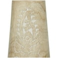 thumbnail image 4 of DecMode 3 Candle Brown Mango Wood Floral Round Carved Pillar Candle Holder, Set of 3, 4 of 7