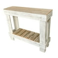 thumbnail image 1 of del Hutson Designs Table d'Entrée Rustique en Bois de 38 Po, Blanche/naturelle, 1 of 8
