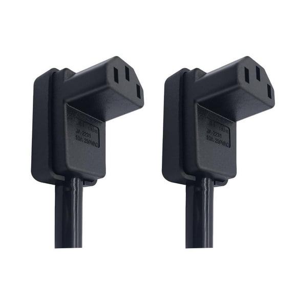 2x Enchufe De Alimentión Eléctrica De CA Desmontable Enchufe En ángulo IEC320 C13 Hugo Conector de alimentación IEC320C13