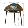 thumbnail image 2 of Bradley Floating 2-Piece Cubicle Section Desk with Keyboard Shelf in Rustic Brown, 2 of 5