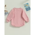 thumbnail image 5 of Baby Boy Girl Sweatshirt Romper Oversized Sweater Onesie Basic Solid Crewneck Long Sleeve Romper Fall Winter Clothes, 5 of 8