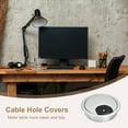 thumbnail image 5 of Uxcell 4Pack 2"(50mm) Cable Hole Cover ABS Desk Cable Wire Cord Grommet, Silver, 5 of 6