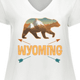 thumbnail image 4 of Inktastic Wyoming Vacation Bear Silhouette Women's Plus Size V-Neck T-Shirt, 4 of 5