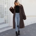 thumbnail image 2 of Women's Casual Winter Jacket Warm Lapel Coat with Inner Buttons Lightweight Comfortable Outerwear for Daily Wear, 2 of 2