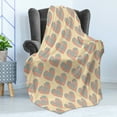 thumbnail image 4 of Heart Soft Flannel Fleece Throw Blanket, Repetitive Romantic Plaid Motif Hearts Valentines, Cozy Plush for Indoor and Outdoor Use, 50" x 60", Champagne Multicolor, by Ambesonne, 4 of 5