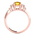 thumbnail image 4 of AoneJewelry 10K Rose Gold Oval Citrine and Diamond Ring 1.55 Carat Gemstone Jewelry for Women, 4 of 5