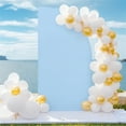 thumbnail image 2 of Background Arch Stand Backdrop Stand Set With 2-Sided Design Half Moon Shape Reusable Arch Backdrop Stand Cover For Wedding, 2 of 8