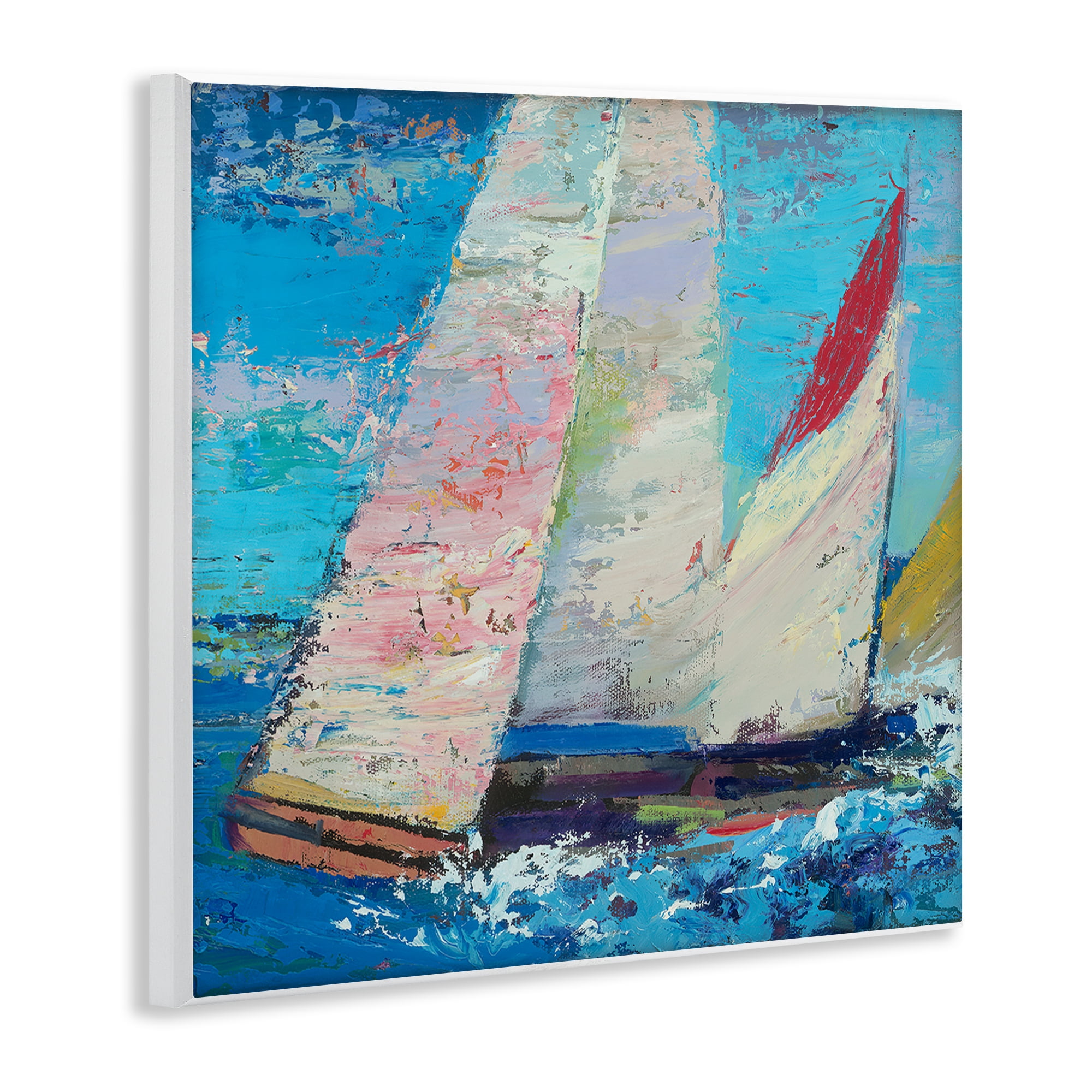 Stupell Industries Expressive Sailboats on Waves Wall Plaque Art, design by Beth A. Forst