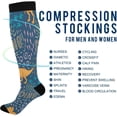 thumbnail image 4 of Coolnut 1 Pack Cute Dinosaur Compression Socks for Women Men Knee High Stocking for Running,Athletic,Medical, 4 of 6