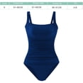 thumbnail image 2 of Trajes de baño de una pieza con realce y acolchado vintage para mujer Trajes de baño con control de barriga Trajes de baño de talla grande (azul marino) Zhivalor BST3003548-1, 2 of 5