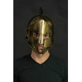 thumbnail image 4 of Nicky Bigs Novelties Medieval Iron Knight Spartan Helmet Gold Bronze Roman Warrior Greek Costume, 4 of 8