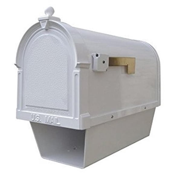 Special Lite Products SCB-2015-WH Berkshire Curbside Mailbox with Paper Tube, White