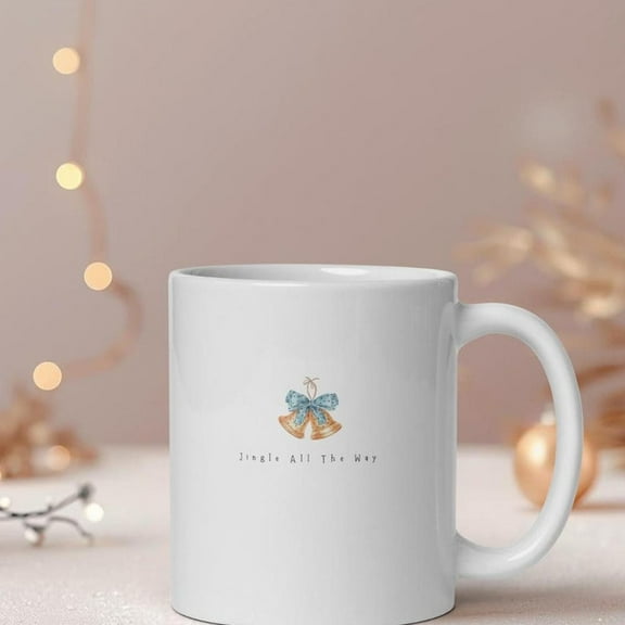 Jingle All The Way Mug – CH1Ristmas Bell Mug White Gsy Coffee Cup 11oz 15oz 20oz