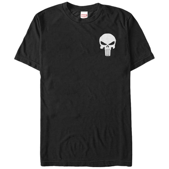 Men's Marvel Punisher Classic Skull Symbol  Graphic Tee Black Medium